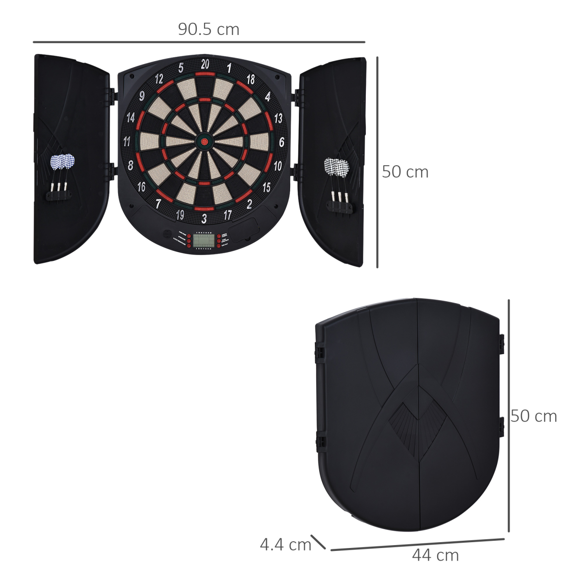 Electronic Dartboard Set, 26 Games, 185 Variations, 6 Darts