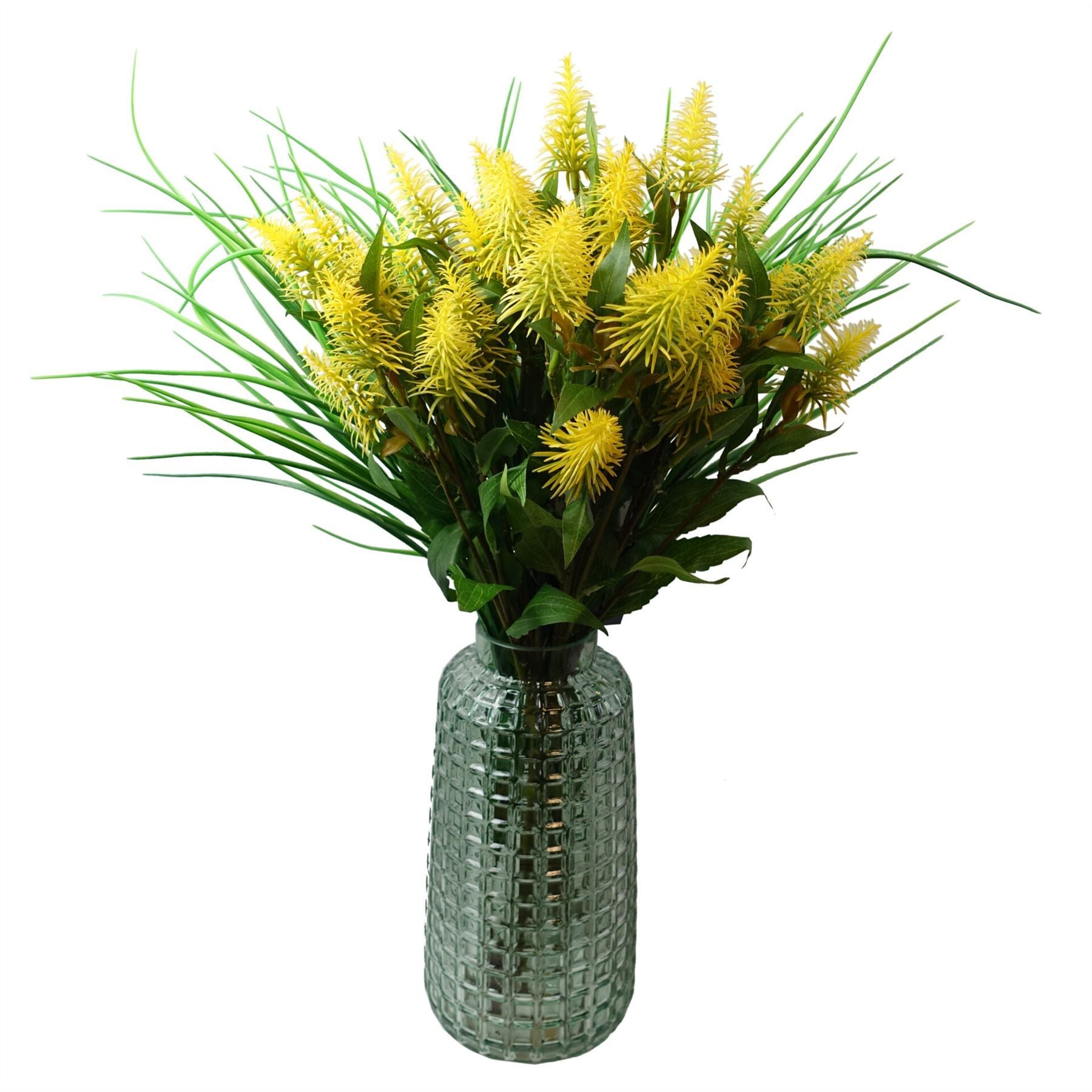 Leaf 100cm Artificial Grass Stem Spray with Wired Stems