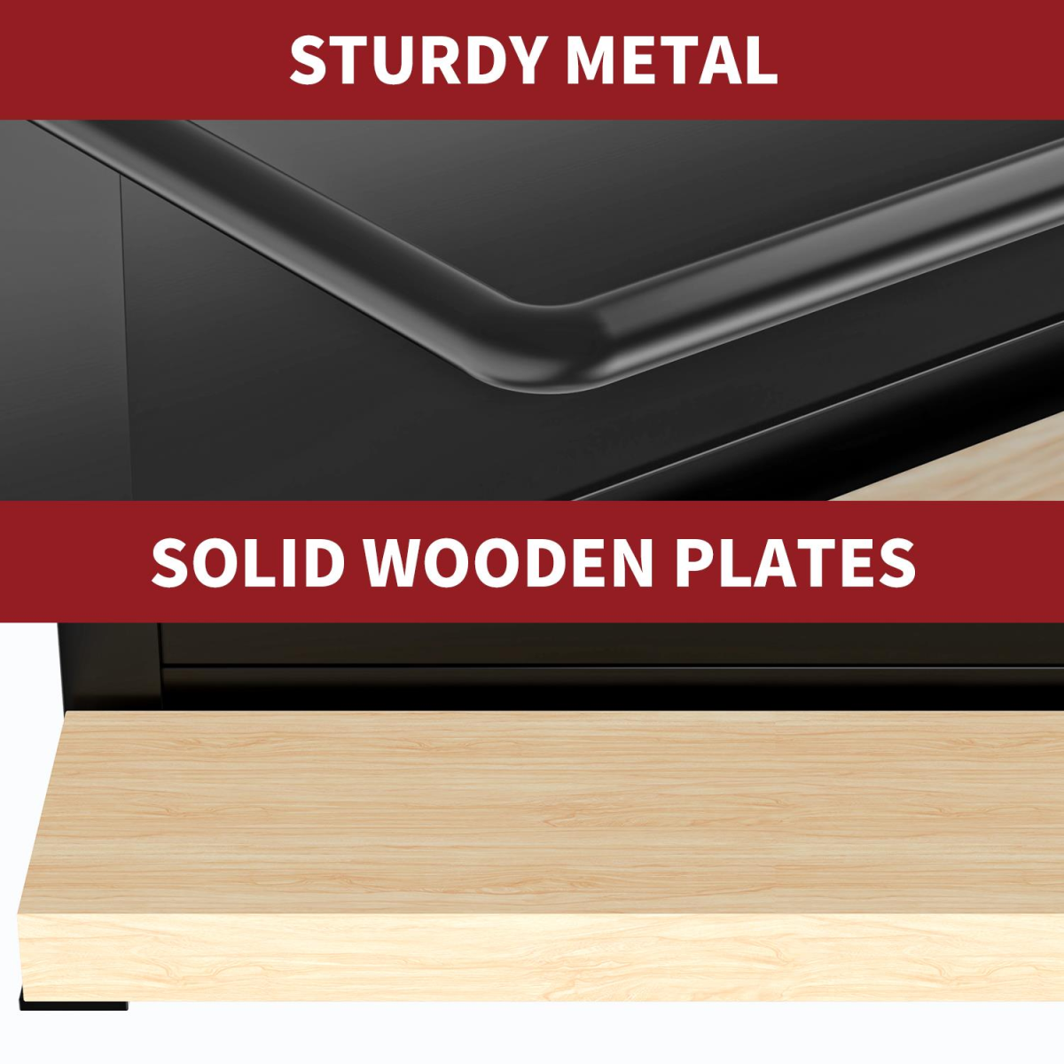 Vinsani 2-Piece Magnetic Spice Rack Wooden Shelf, Strong Magnetic Hold, No Drilling Needed