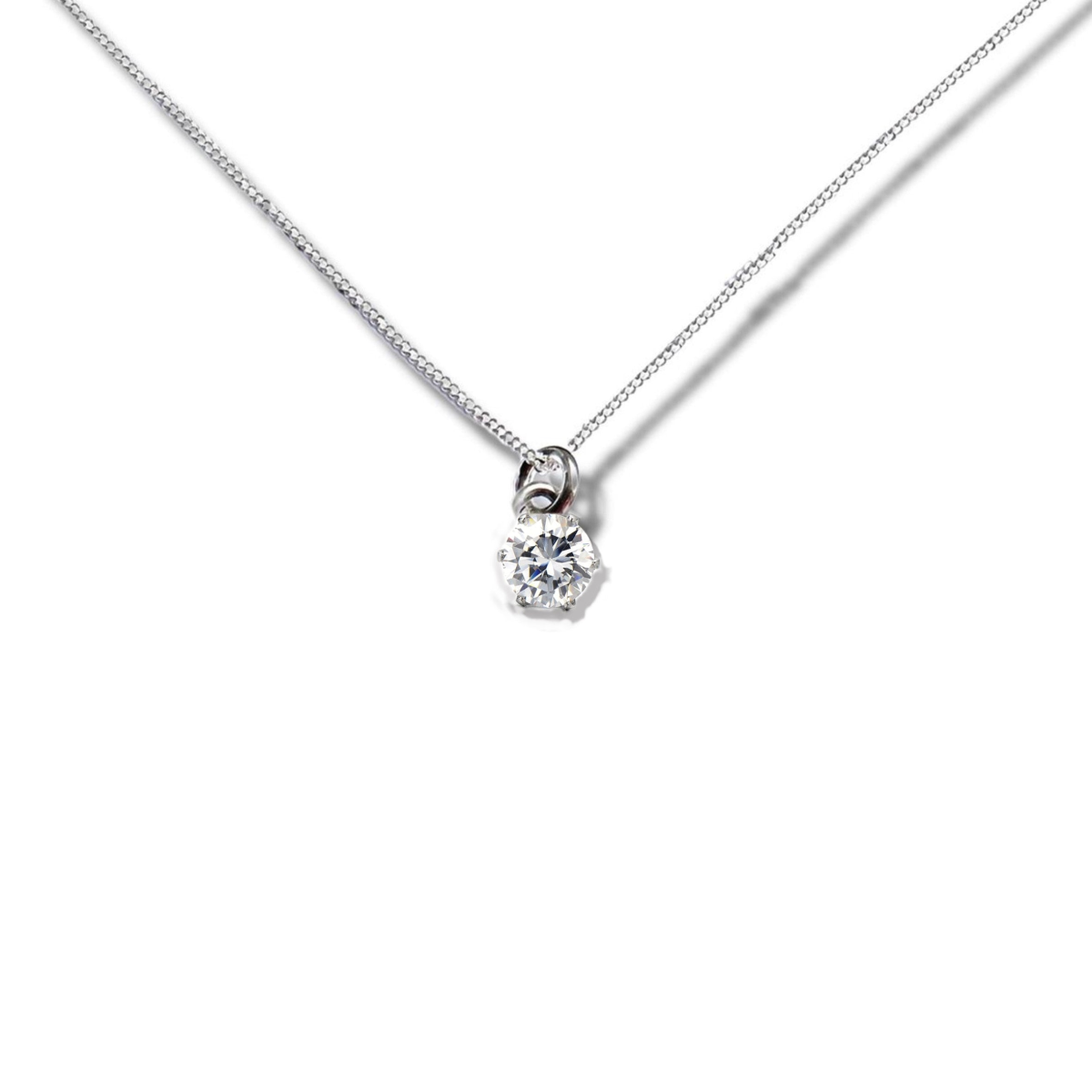 30th Birthday Cubic Zirconia Silver Necklace & Gold Balloons Mini Gift Hamper