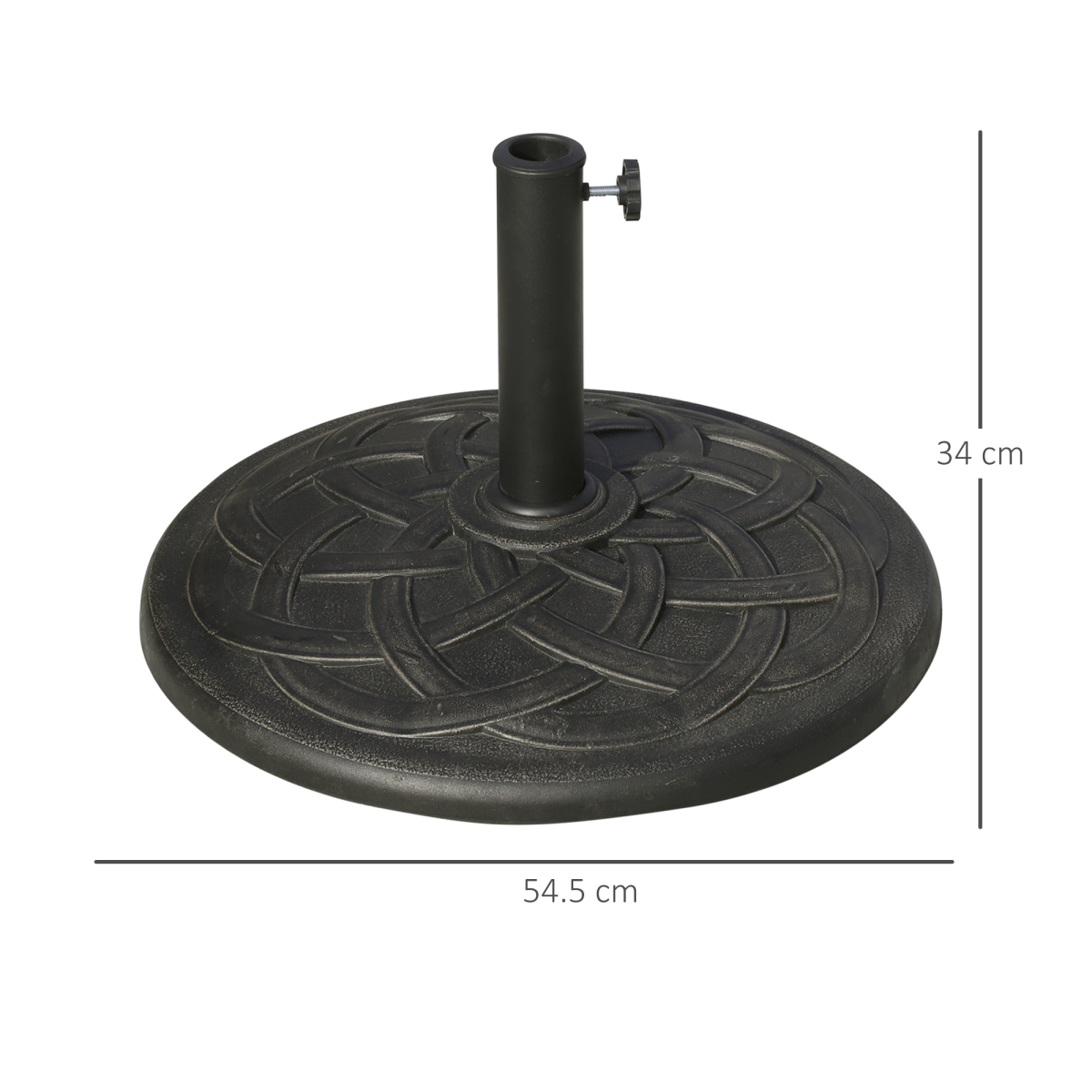 Outsunny Resin Bronze Umbrella Base for 38mm & 48mm Poles