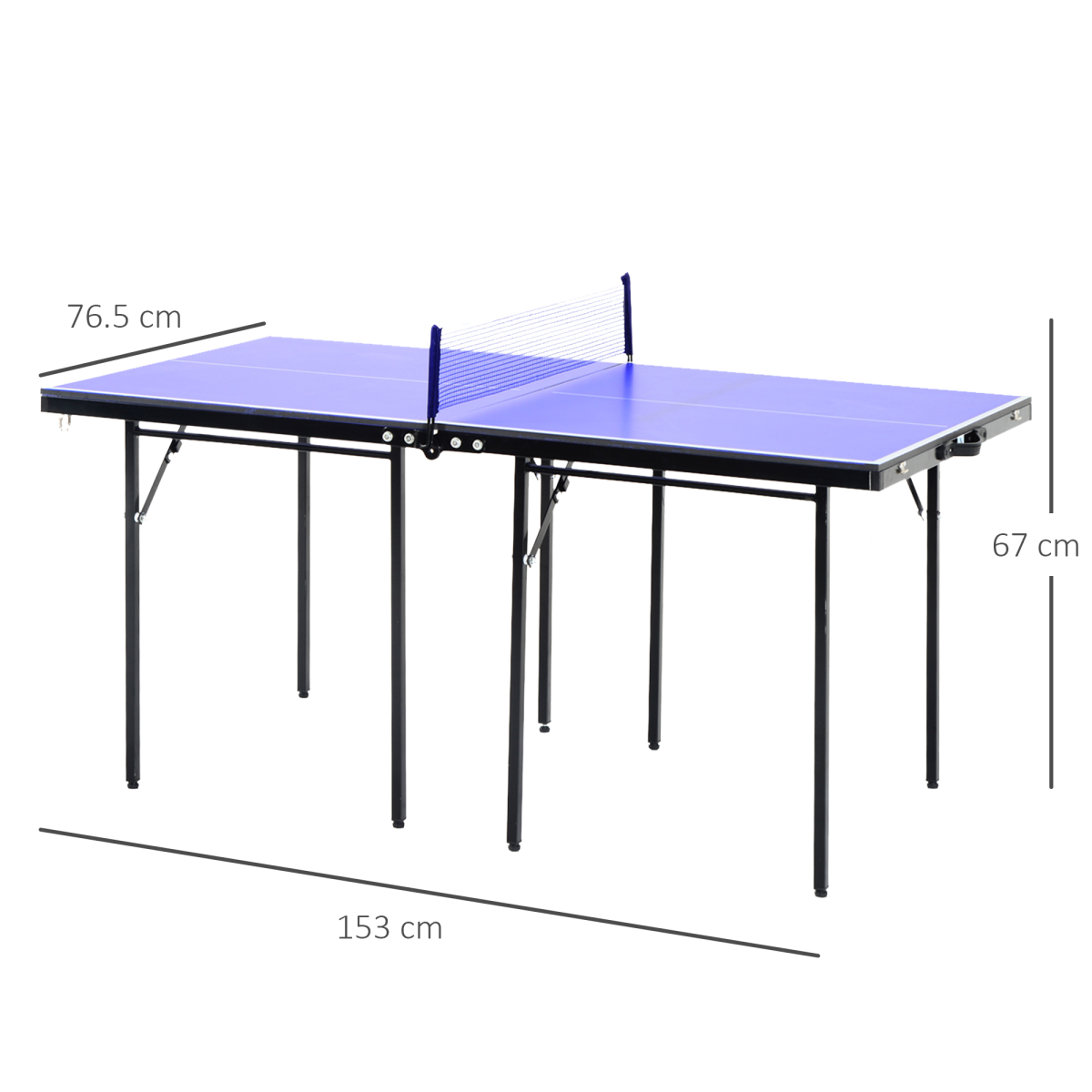 Folding Mini Table Tennis Set with Net, Portable Foldable Ping Pong Table, MDF with Steel Support and Legs