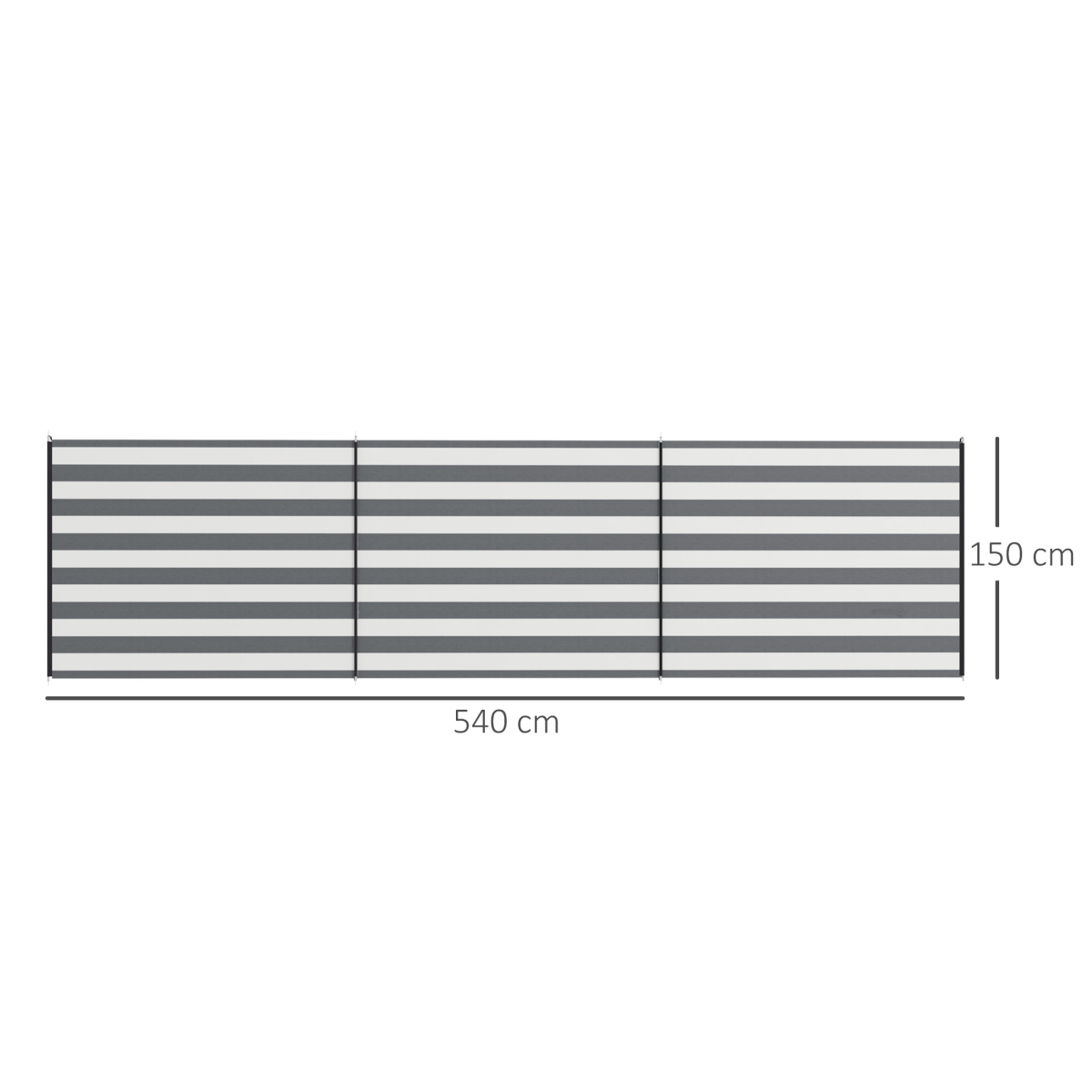 Outsunny Portable Camping Windbreak Privacy Wall 540 x 150 cm