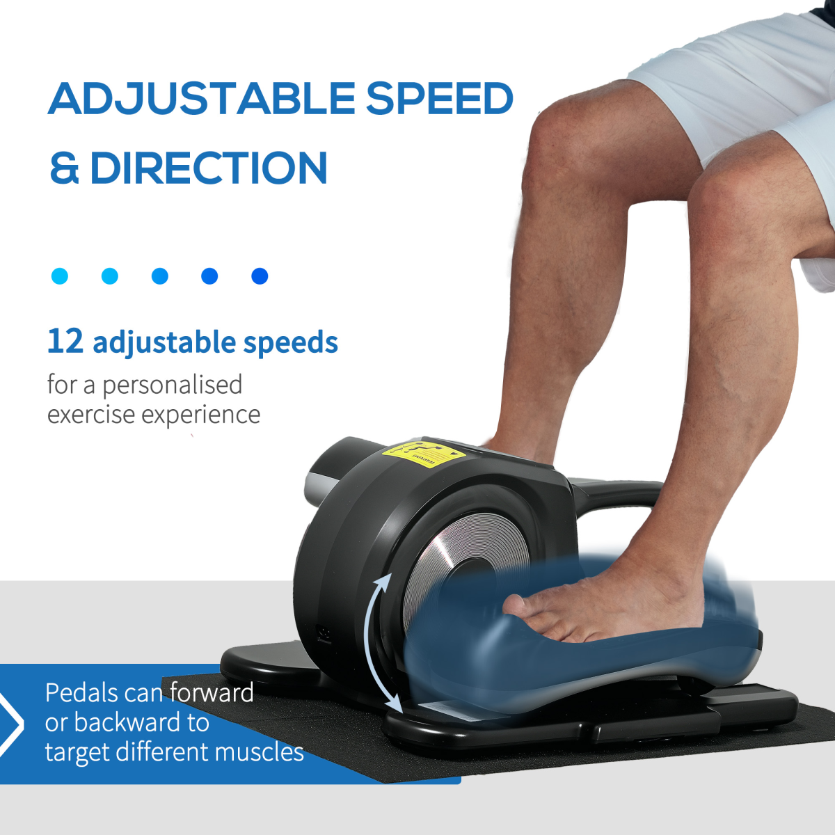 SPORTNOW Mini Seated Elliptical Exerciser with Remote Control and LCD Monitor