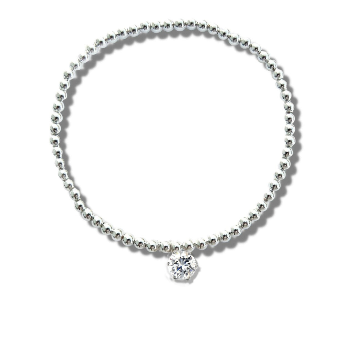 50th Birthday Cubic Zirconia Silver Bracelet & Gold Balloon Mini Gift Hamper