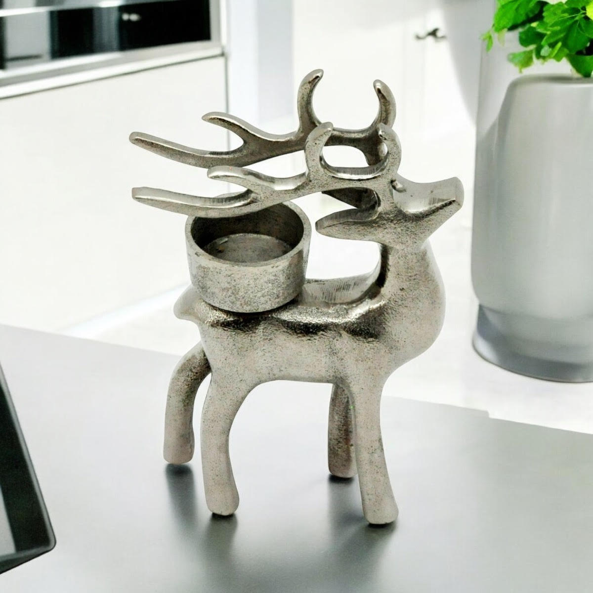 MSL 12.5cm Reindeer Candle Holder for Table Use
