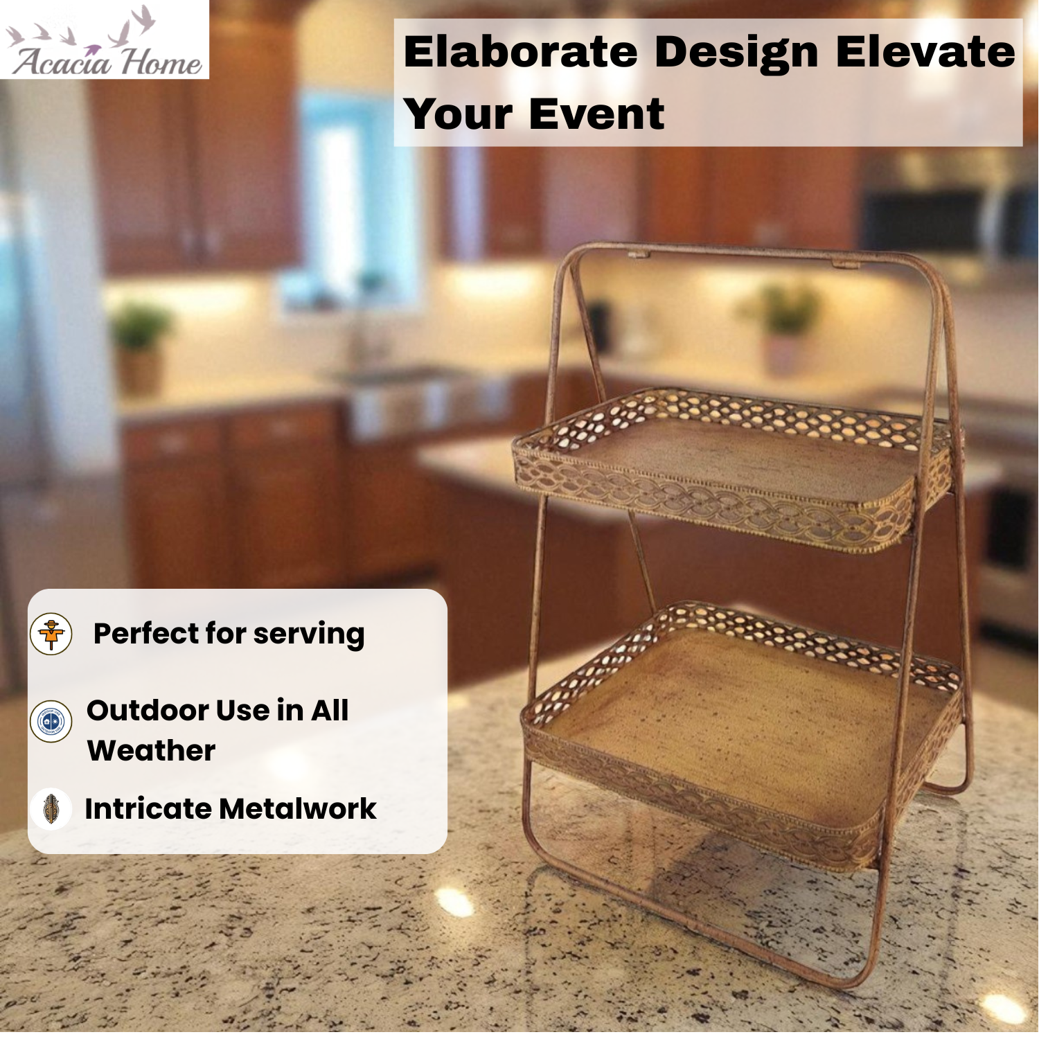 MSL 59cm Rusty Metal Display Shelf