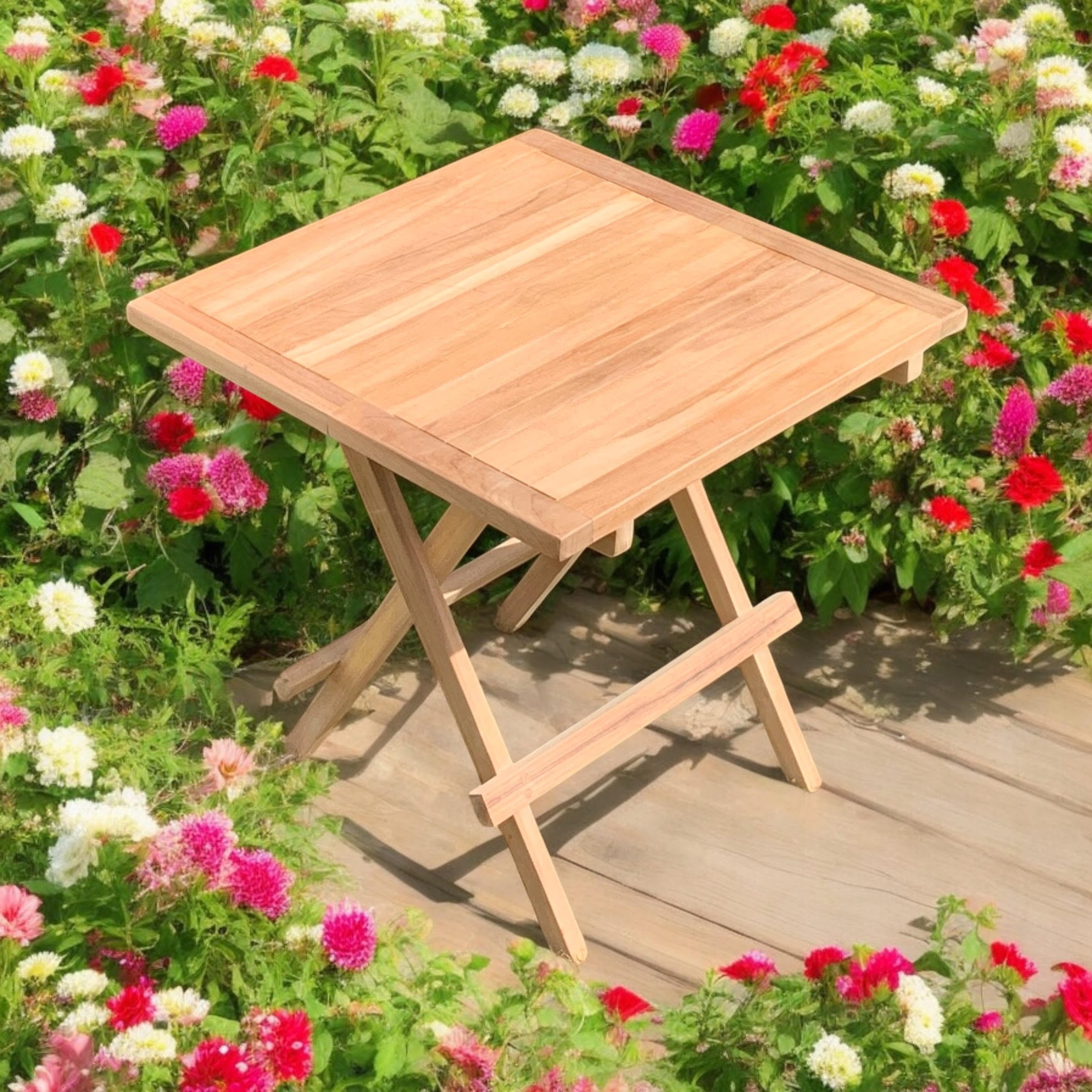 MSL 50cm Square Folding Picnic Table