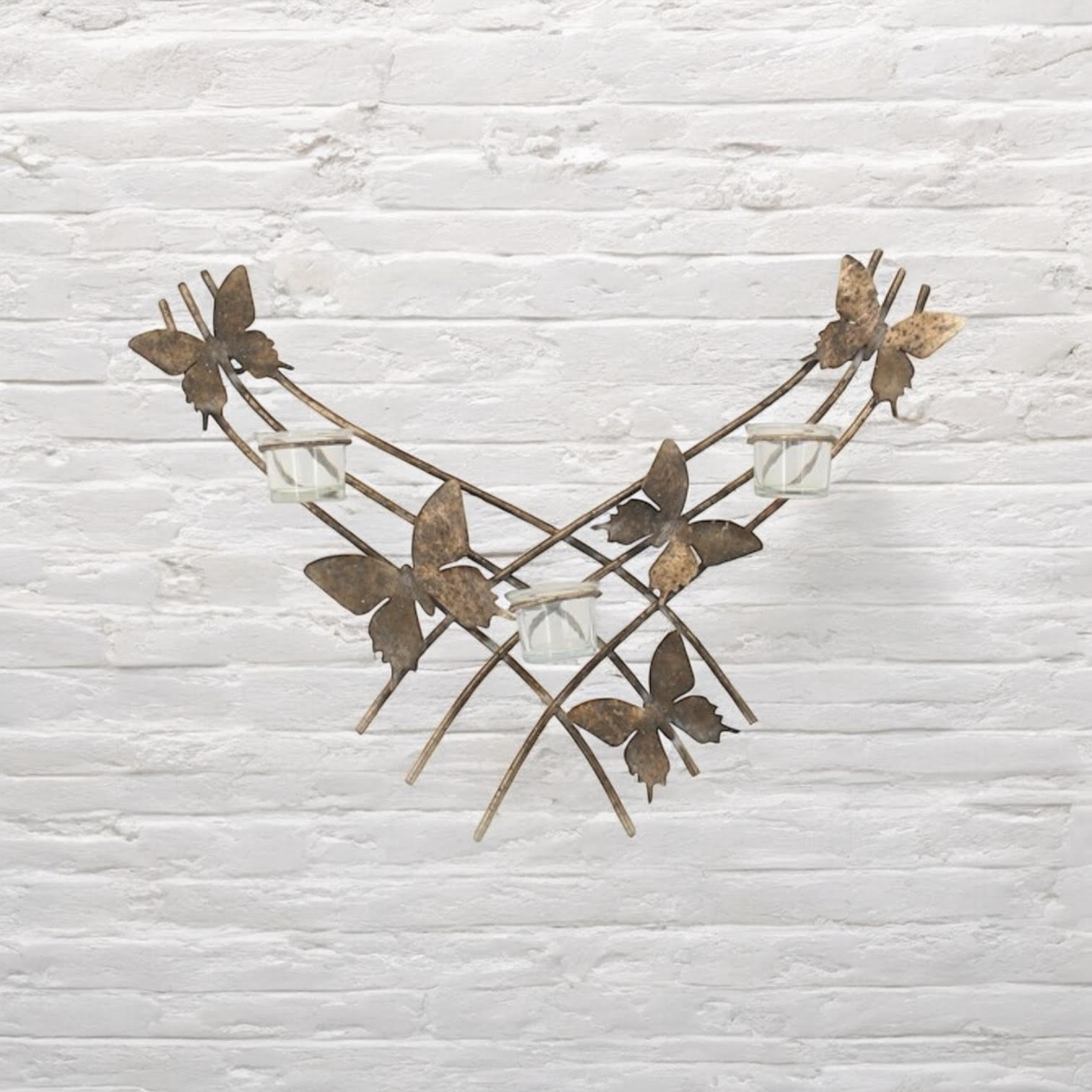 55cm Metal Butterfly Candle Holder