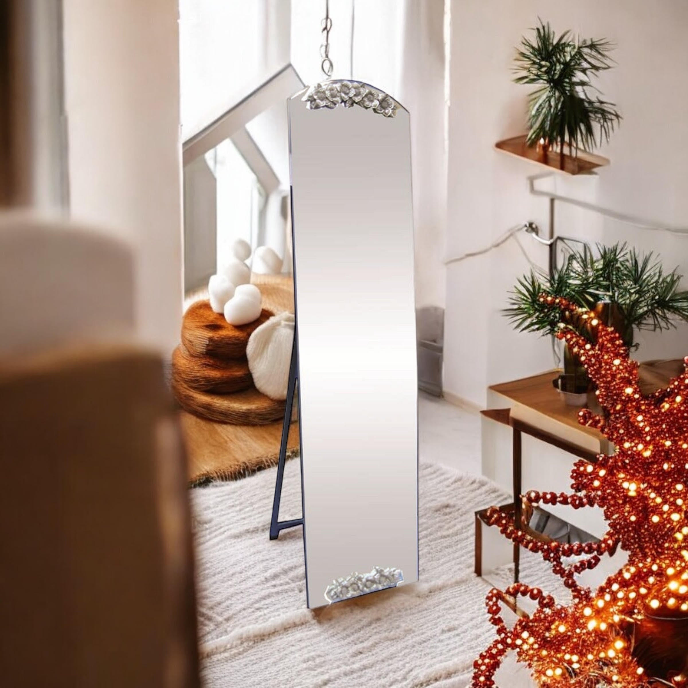 MSL Handcrafted 40x160cm Mirror with Hanging Hook and Modern Finish