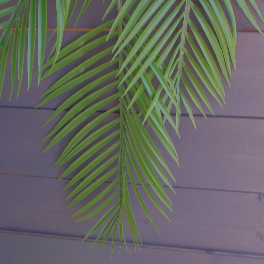 Leaf 120cm Artificial Hanging Palm Leaf Plant, Extra Large 12-Leaf Tropical Hanging Plant, 35 x 20cm Leaves, Wired Stems, 50cm Wide Flat