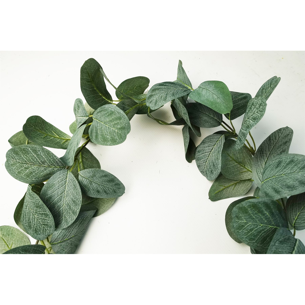 Leaf 150cm Artificial Hanging Trailing Evergreen Plant with Green Silk Leaves, No Planter Included