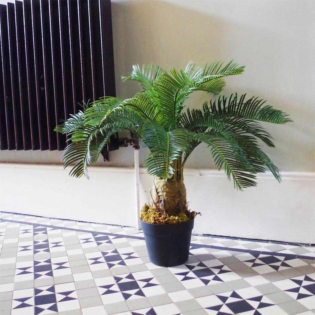 Leaf 60cm Cycas Palm Artificial Tree Tropical Plant