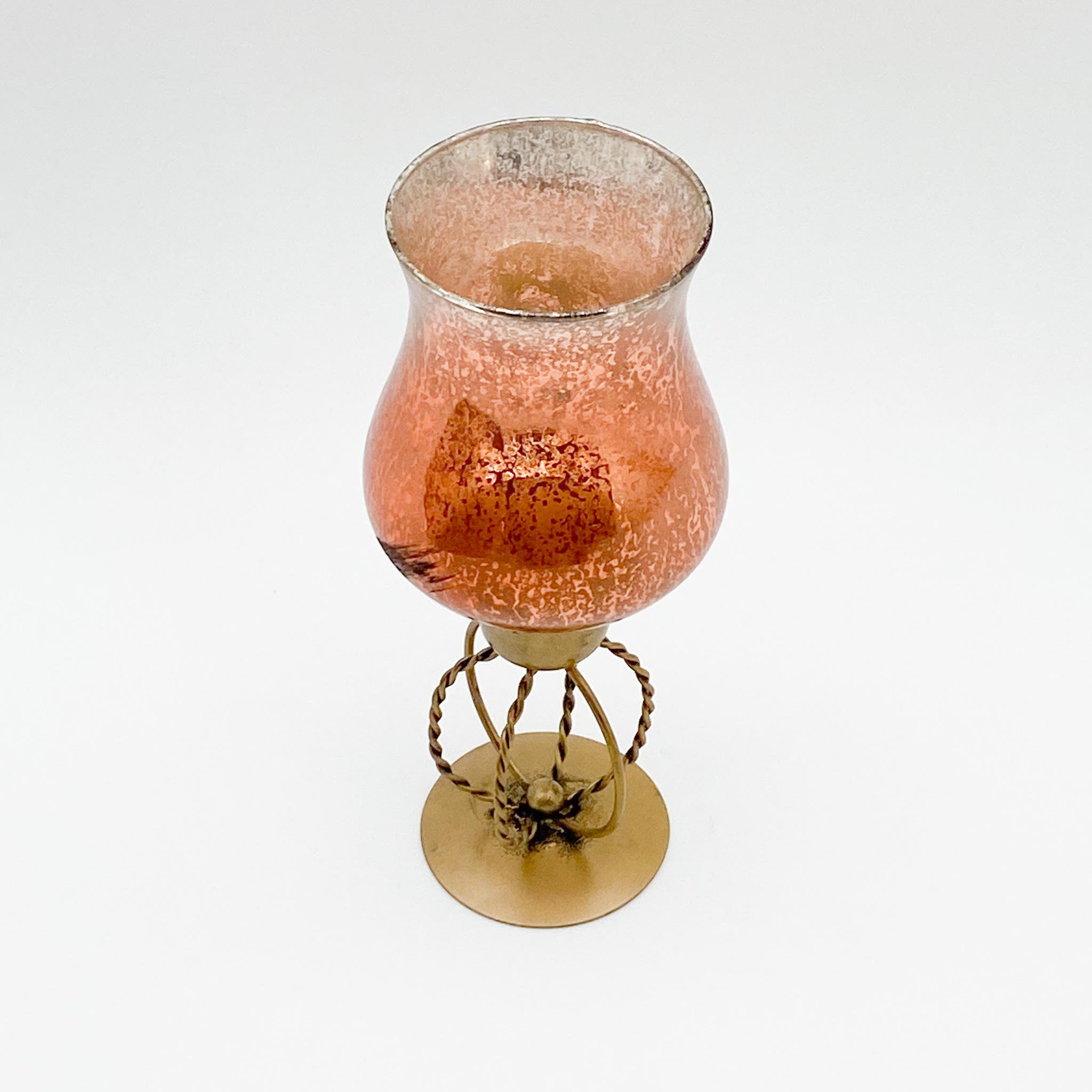 MSL 10-Inch Gold Hand Finished Tea Light Candle Holder