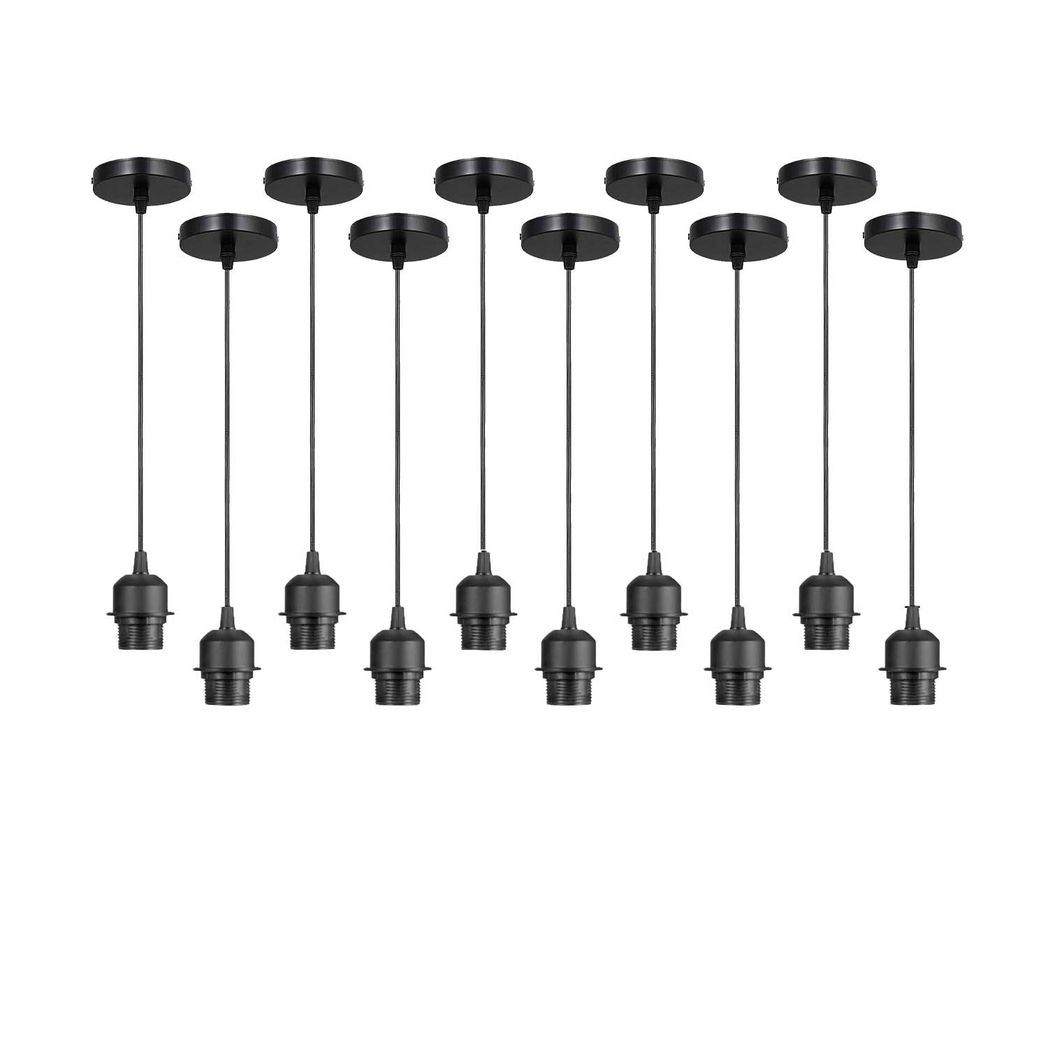 10 Pack Vintage E27 Pendant Light Holders with 95cm Adjustable Cable