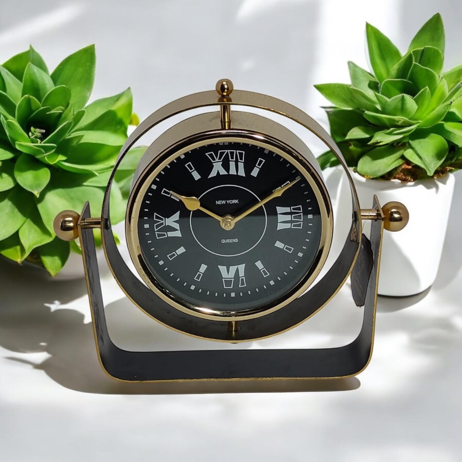 MSL Hand-Finished Table Clock, 1 AA Battery Required
