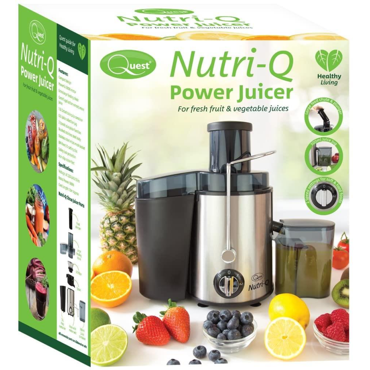 Nutri-Q Juice Extractor Whole Fruit Juicer 34730