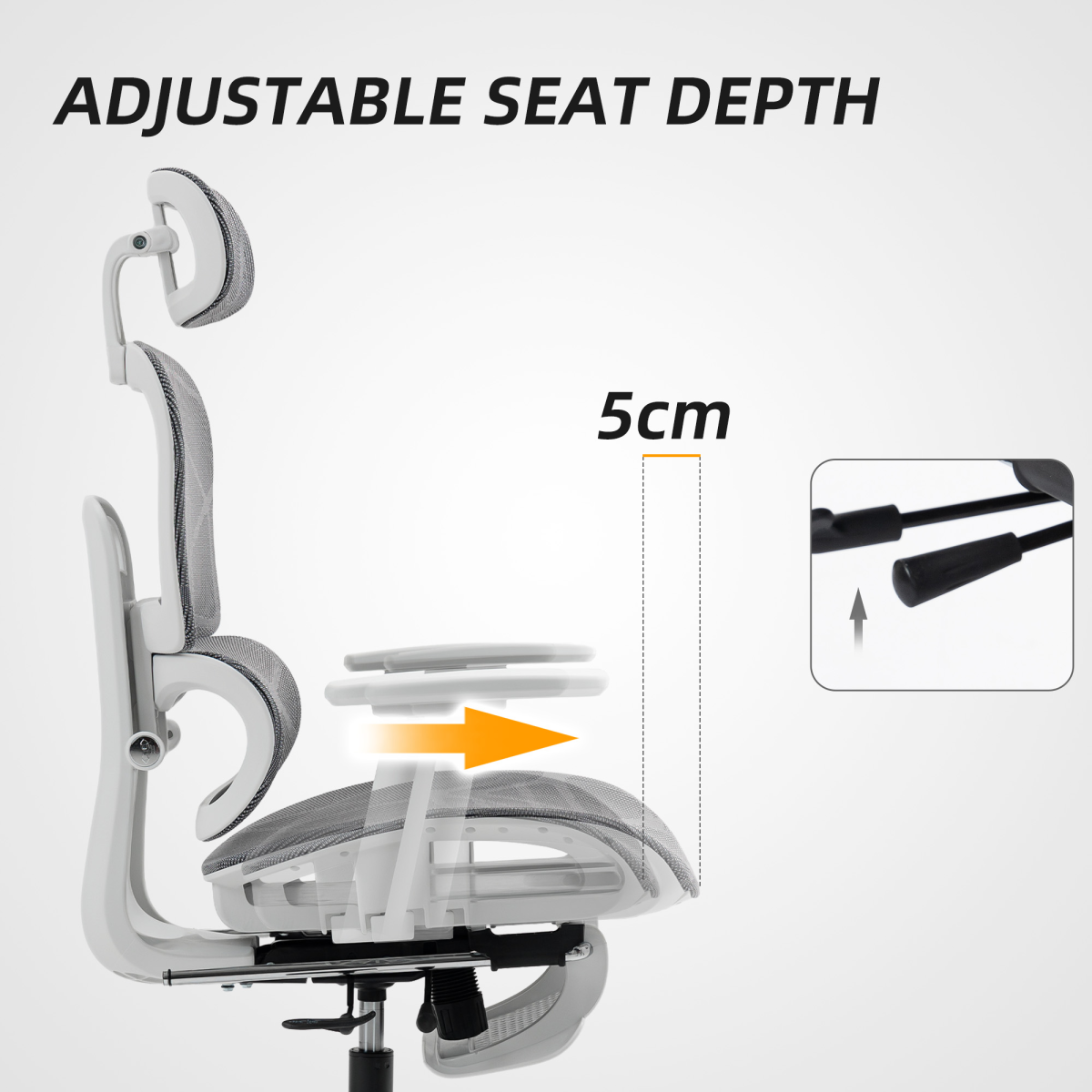HOMCOM Ergonomic Mesh Office Chair, Swivel, Adjustable, Grey