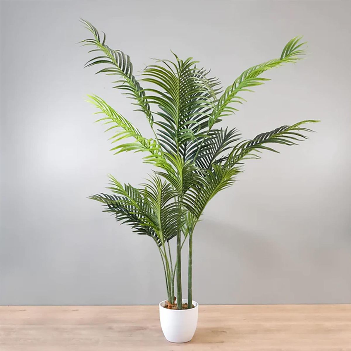 Leaf 160cm Artificial Palm Tree with 15 Leaves in White Pot