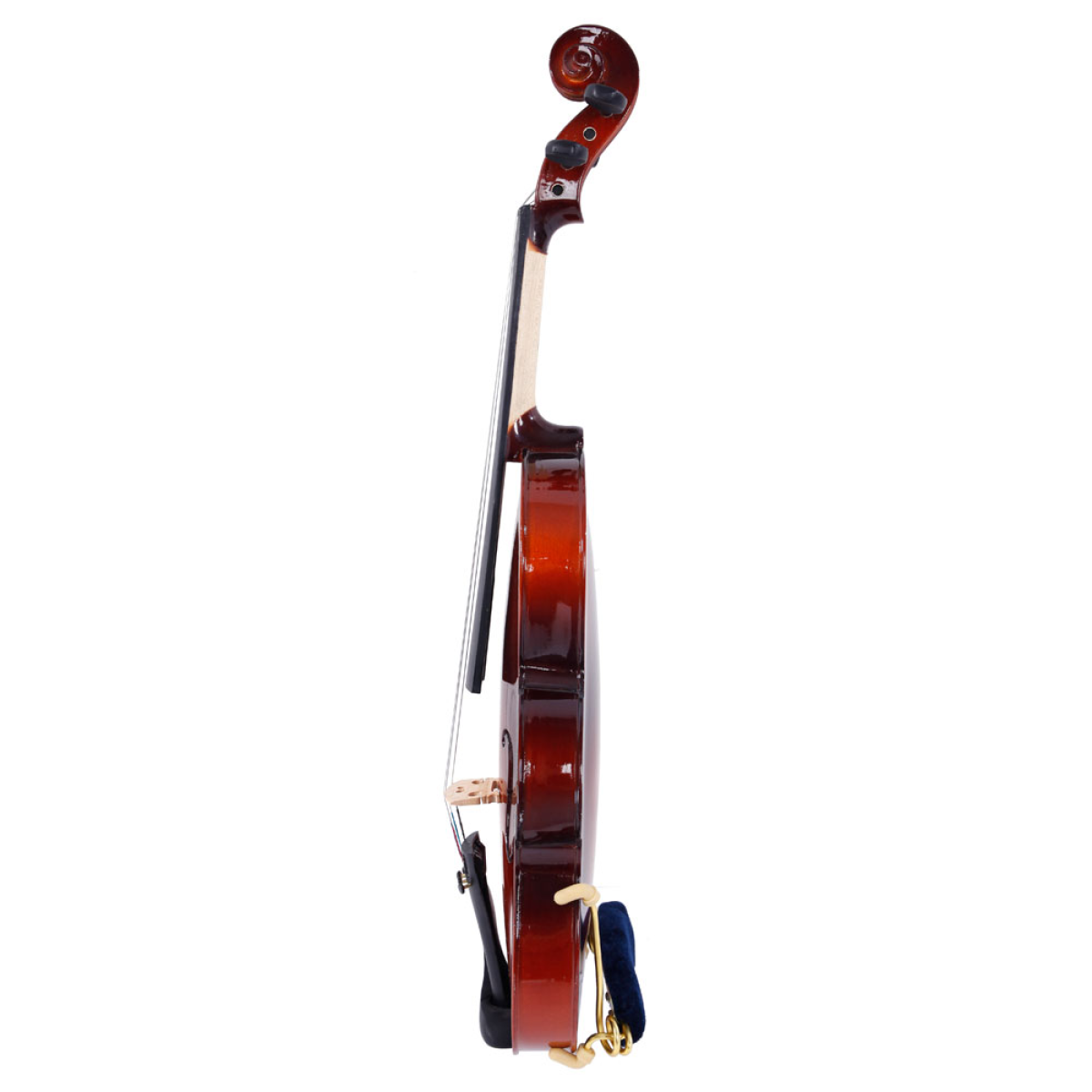 【】GV100 4/4 Acoustic Violin Case Bow Rosin Strings Shoulder Rest Natural