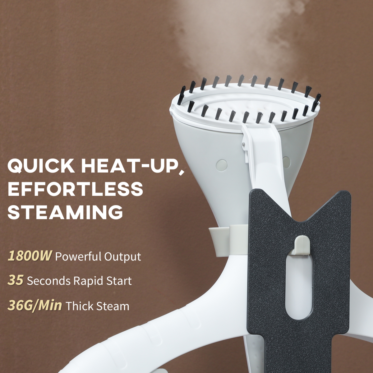 HOMCOM 1800W Clothes Steamer, Garment Steamer with 1.8L Tank, 50 Minutes Continuous Steam, Grey