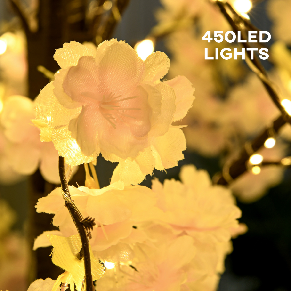 AIYAPLAY 180cm Cherry Blossom Tree Light, 450 LED, Warm White