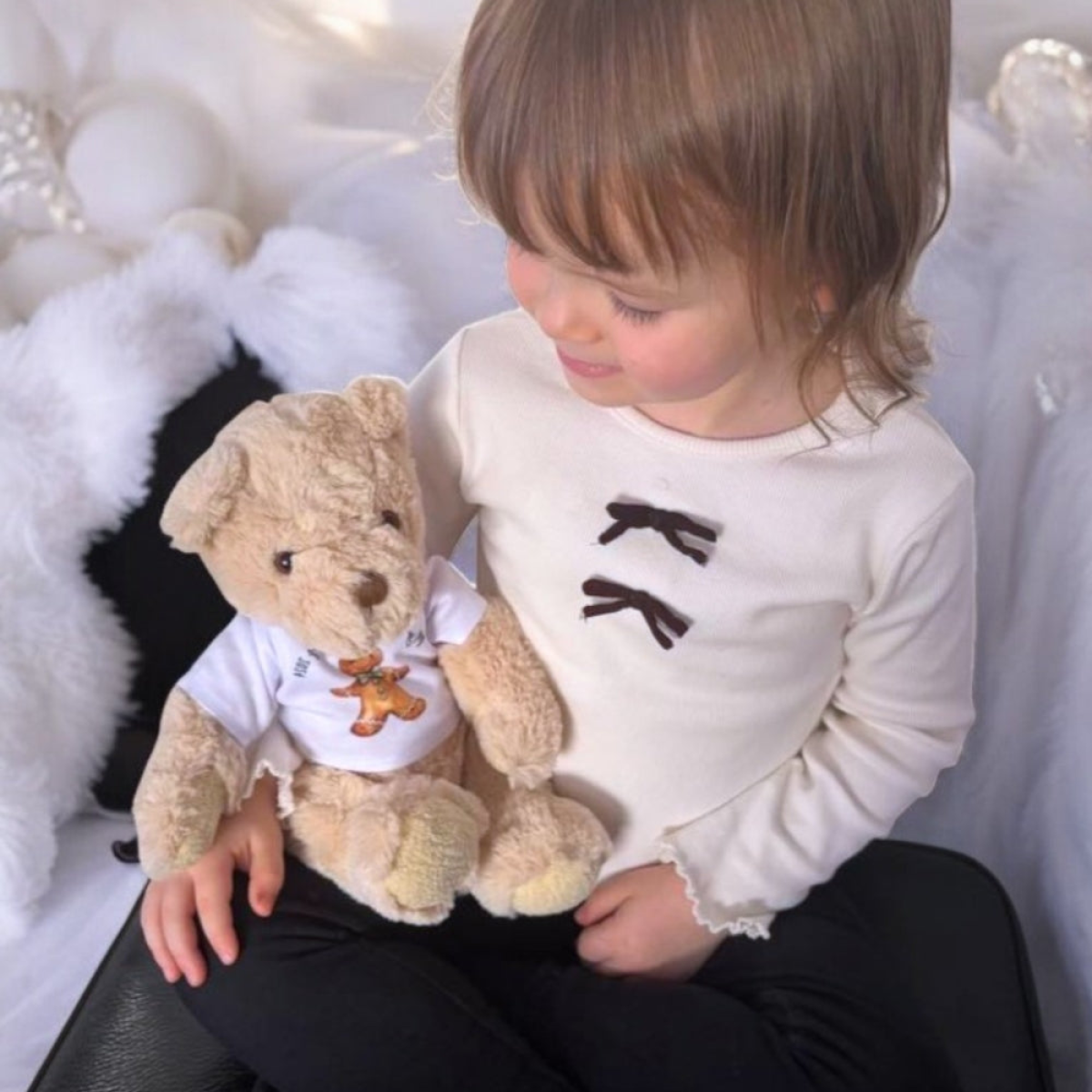 I Love You Teddy Bear & Engraved Charm