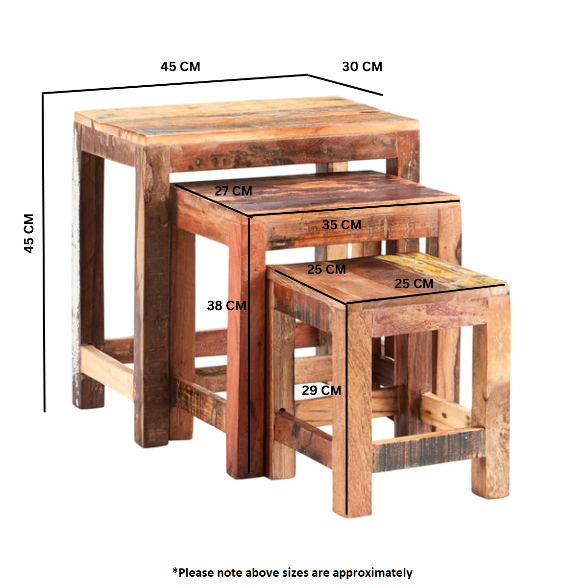 Coastal Nest Of 3 Tables