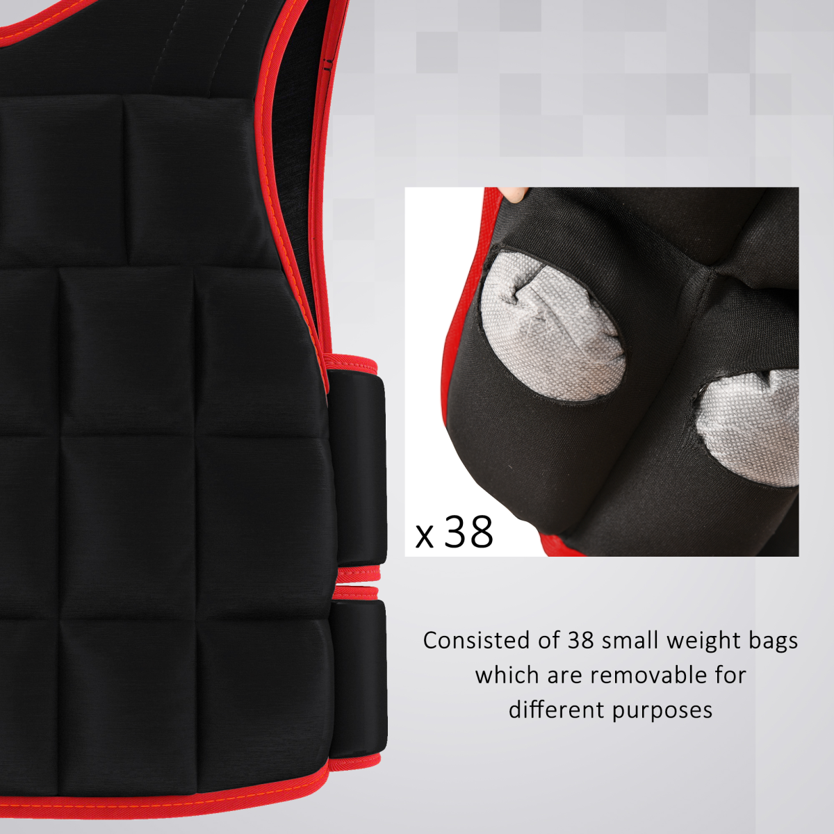 20kg Adjustable Weighted Vest for Running and Gym Training