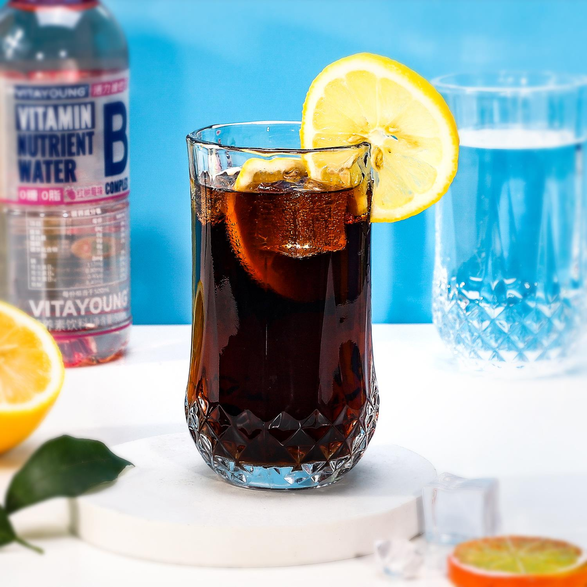 Vinsani 350ml Crystal-Cut Tall Glasses 6 Pack, Dishwasher Safe, BPA Free, Toughened Soda-Lime Glass