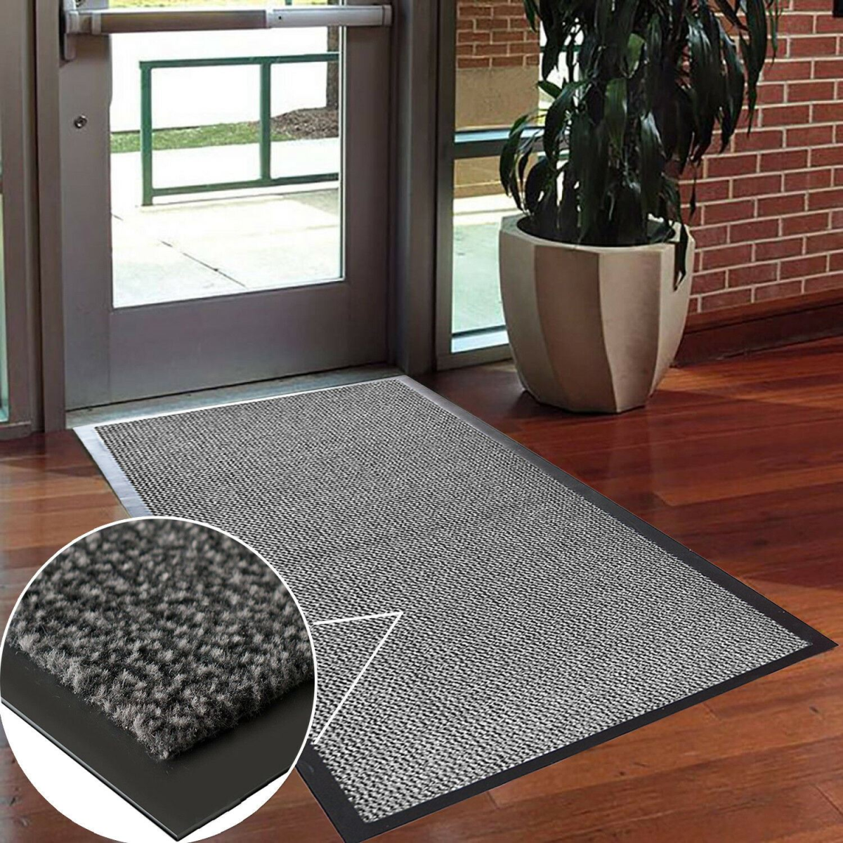 Brown Super Hard Wearing Barrier Mat 80cm x 140cm for High Traffic Areas