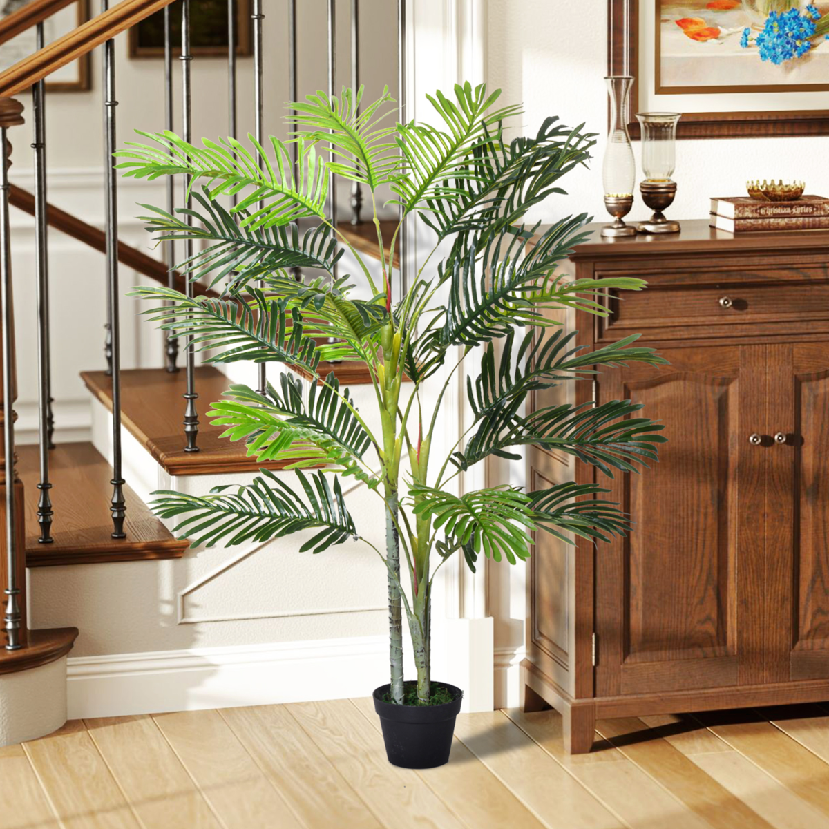 Outsunny Artificial Taro Plant Tree with Pot, 150cm