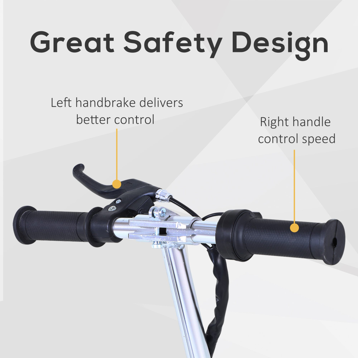 HOMCOM Foldable Electric Scooter for Kids, 120W, Adjustable Height, Rear Brake