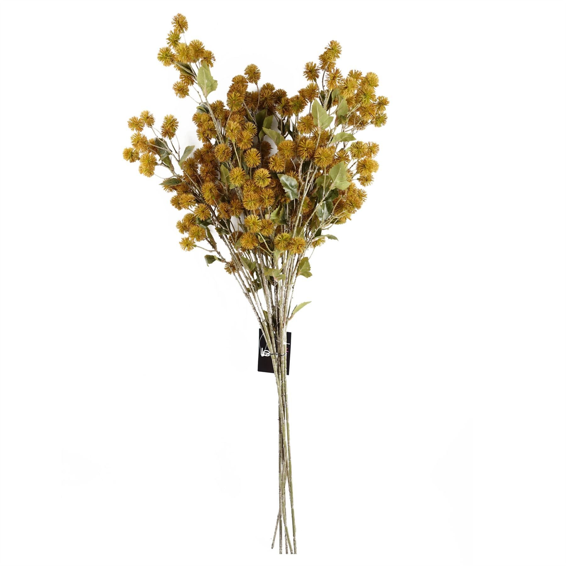 Leaf Pack of 6 85cm Yellow Artificial Craspedia Stems