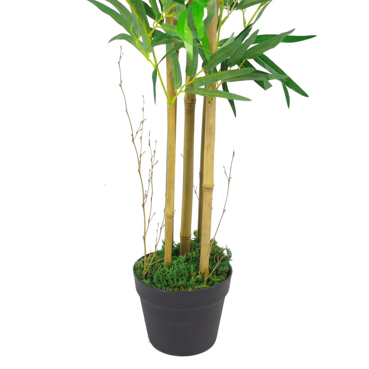 150cm (5ft) Natural Look Artificial Bamboo Tree with Metal Planter
