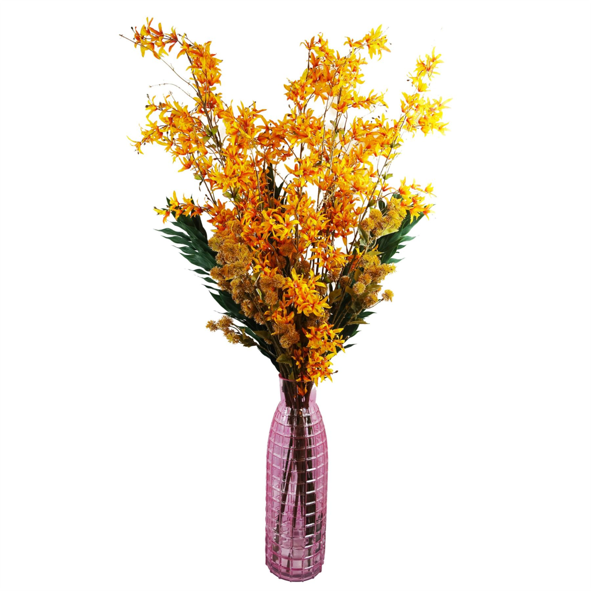 Leaf 130cm Yellow Blossom Artificial Floral Spray