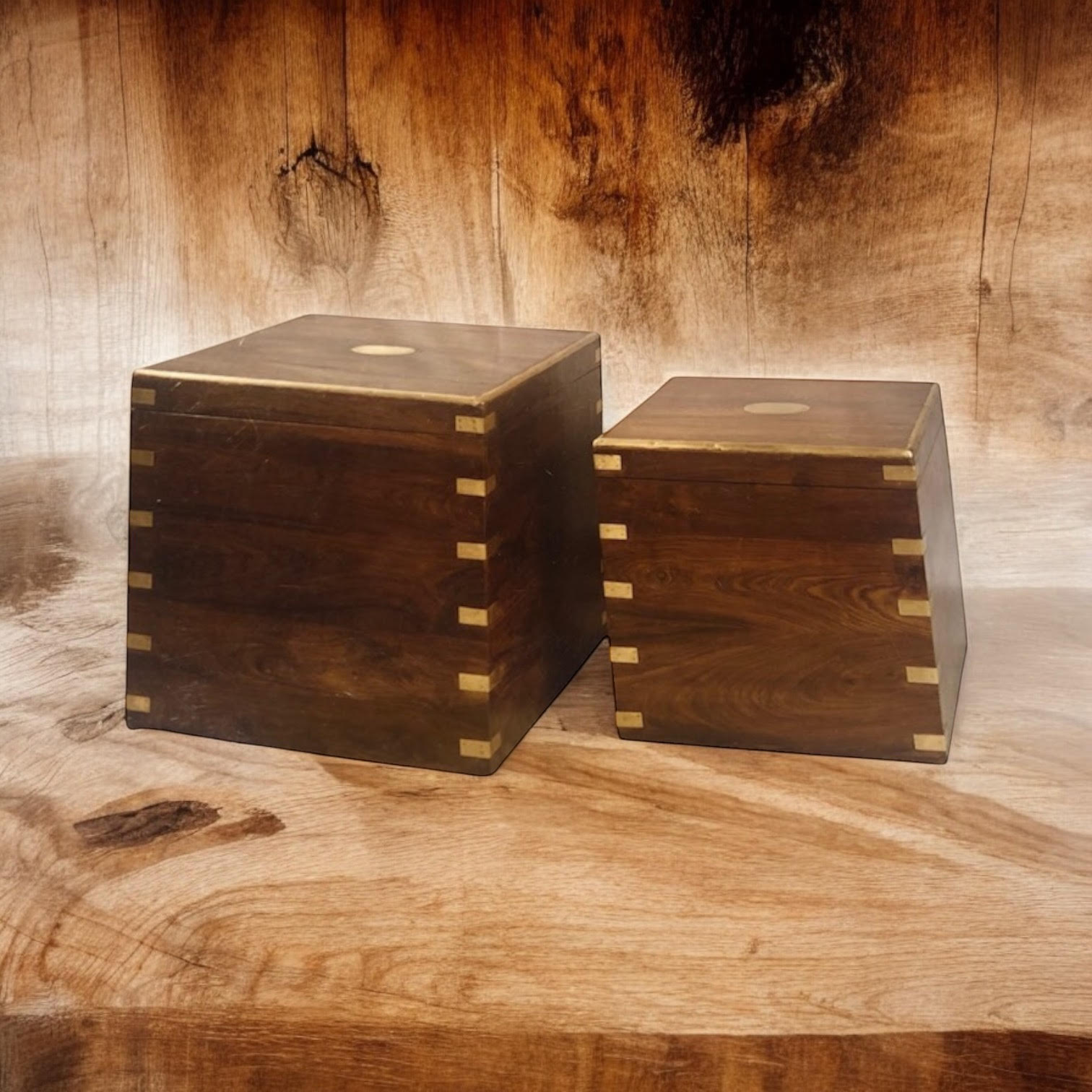 MSL Set of 2 Wooden Chests 45cm