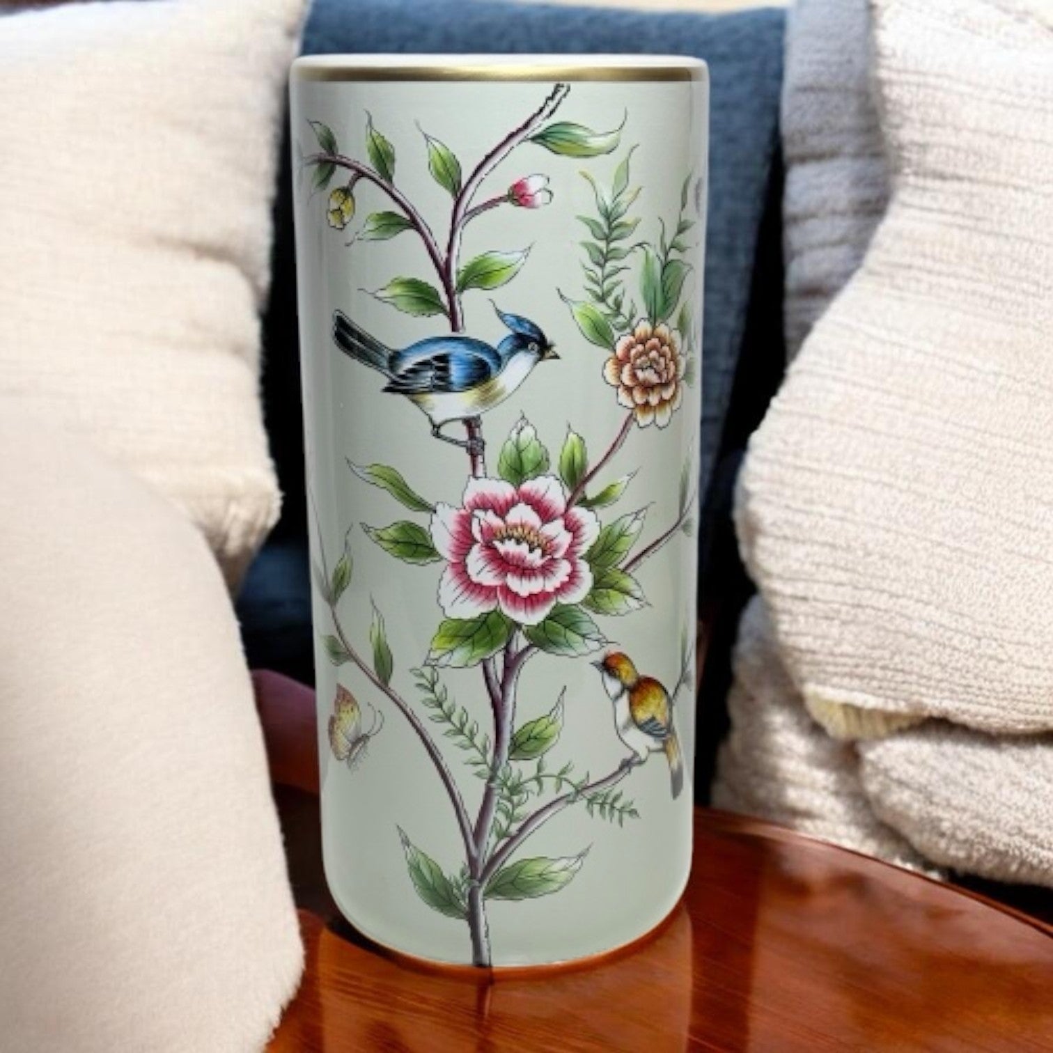 18 in. Traditional Glazed Ceramic Umbrella Stand / Vase