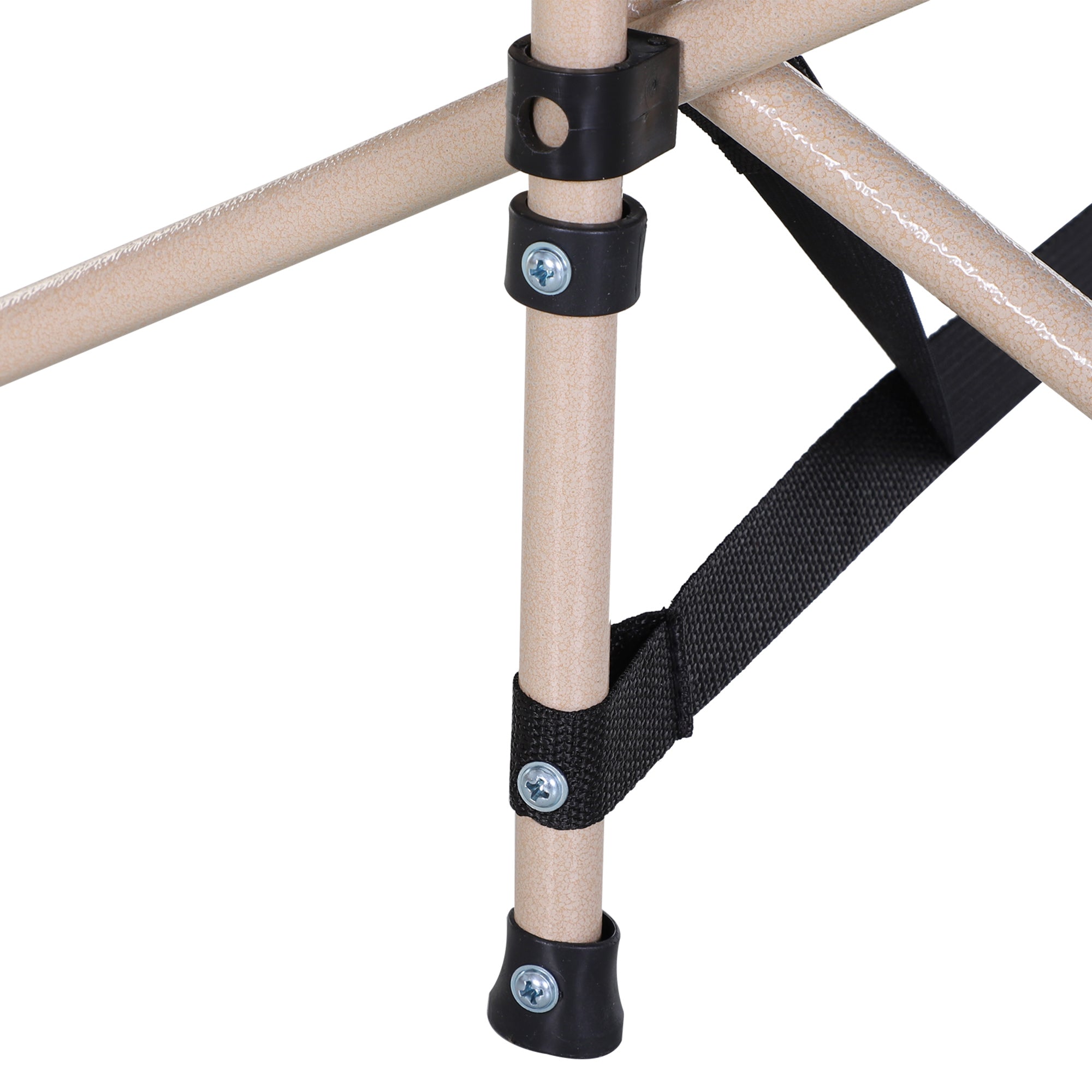 Portable Folding Camping Cot with Carry Bag, Steel Frame, Black