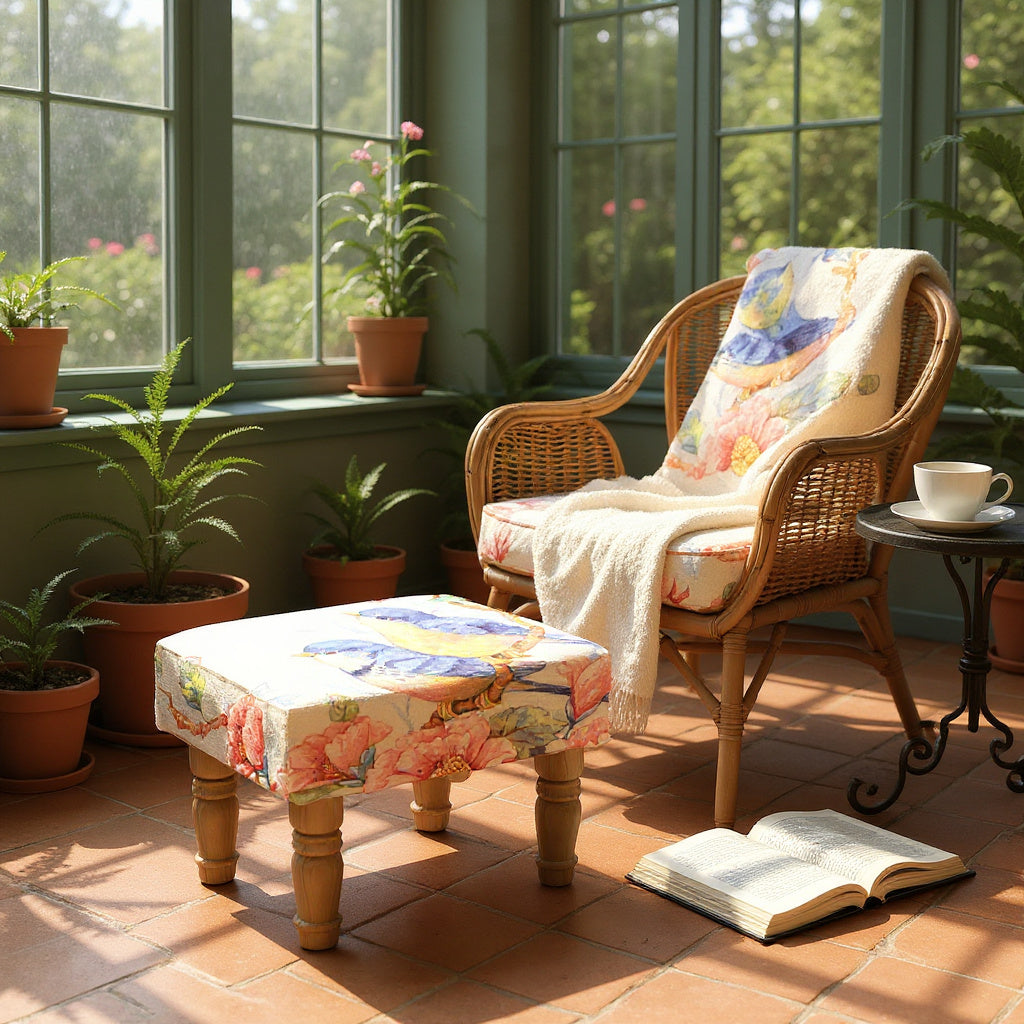 MSL Bird Footstool Hand Finished Sturdy Versatile
