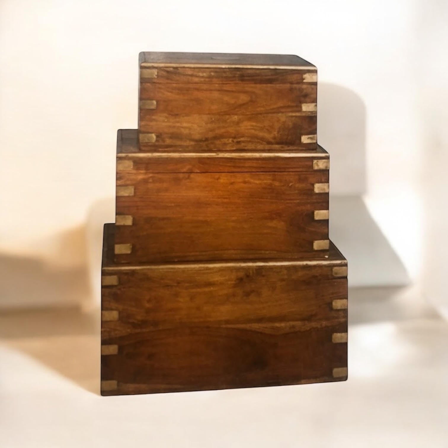MSL 90cm Set of 3 Wooden Chests