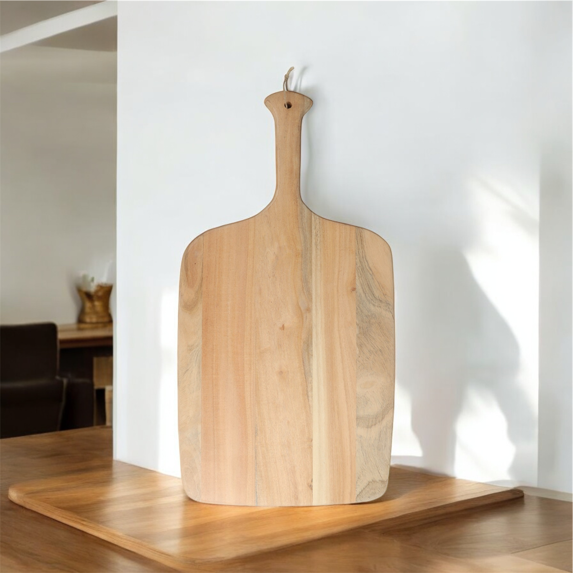 55cm Wooden Chopping Board, Large 100% Wood Worktop Protector, Hand Finished, Wipe Clean by MSL