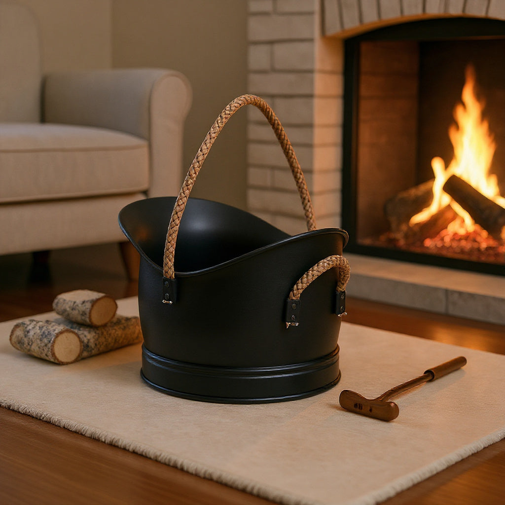 MSL Black Coal Bucket, Hand Finished, Sturdy and Versatile
