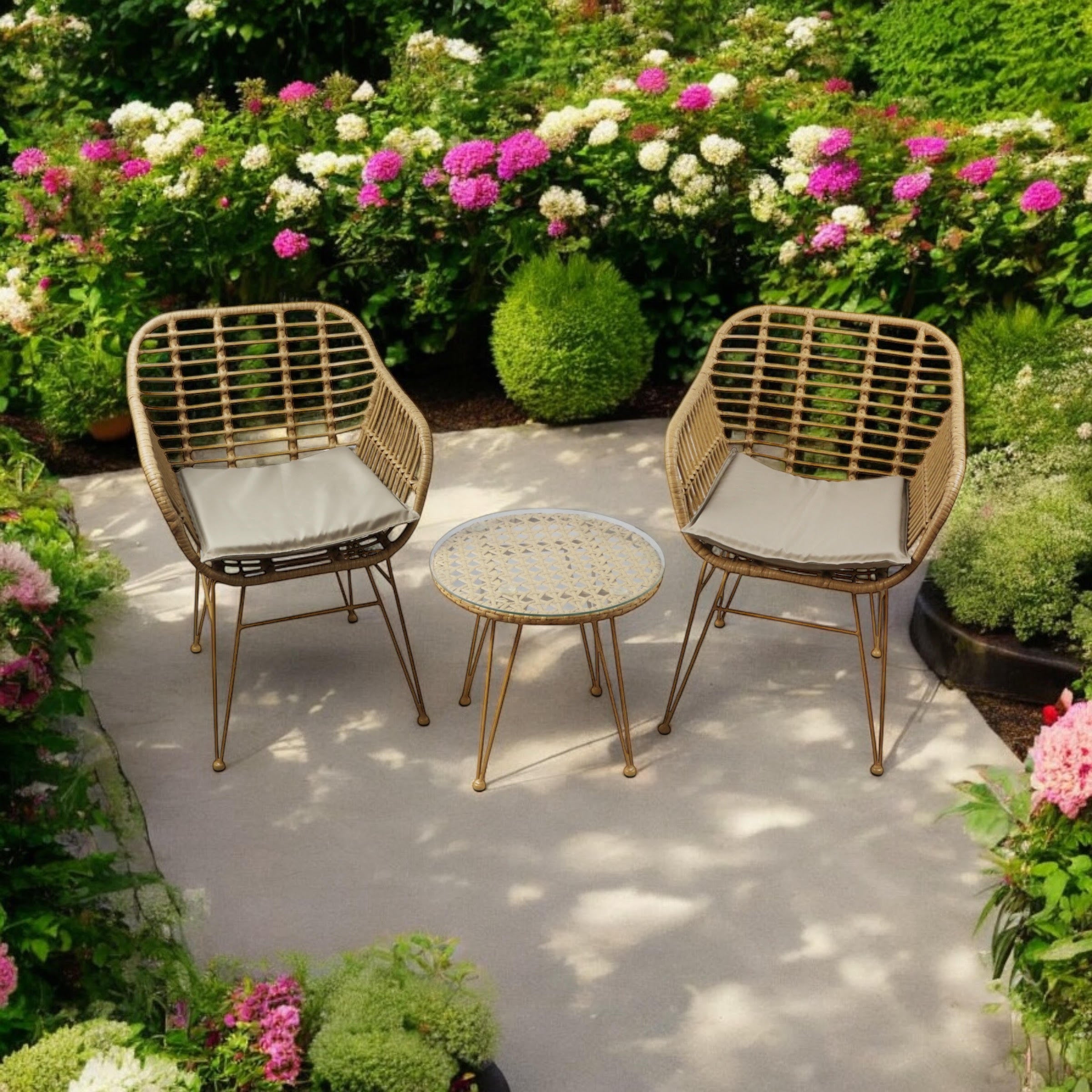 MSL Rattan Bistro Set for Outdoor Dining