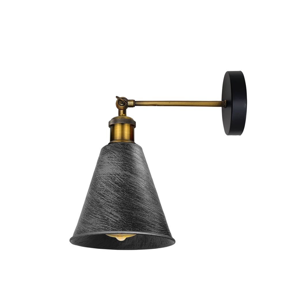 Vintage Retro Industrial Brushed Silver Wall sconce Metal Wall Light Wall Lamp