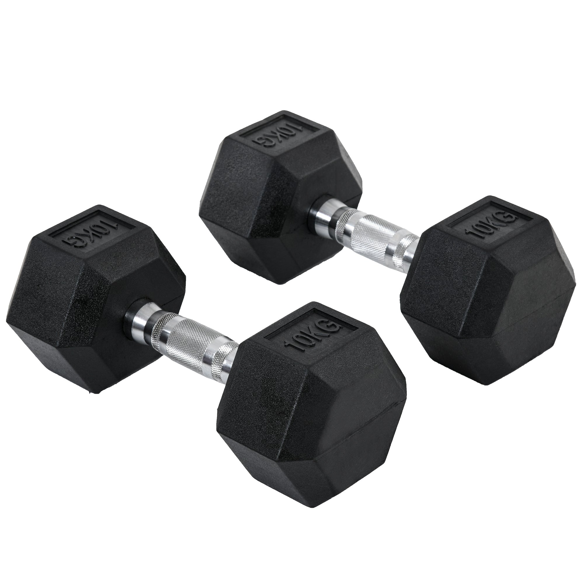 Hexagonal Dumbbell Set 2 x 10kg for Home Fitness HOMCOM