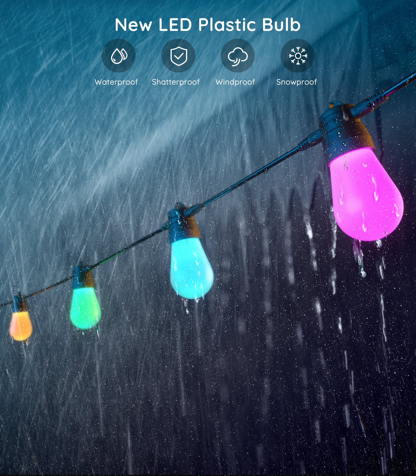 GOVEE RGBIC SMART OUTDOOR LIGHTS 15M