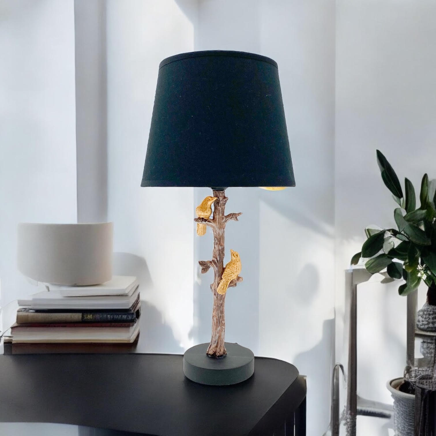 MSL 44x22x22cm Table Lamp with 9" Shade and In-Line Switch