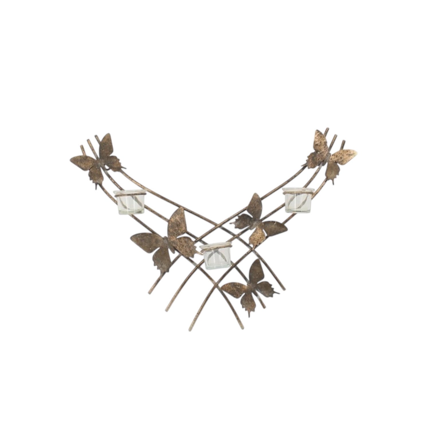 55cm Metal Butterfly Candle Holder
