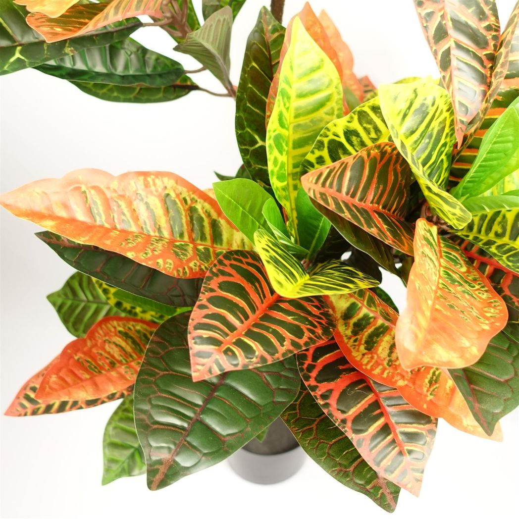 Leaf 140cm Artificial Codiaeum Tree with 179 Leaves, Potted Artificial Plant